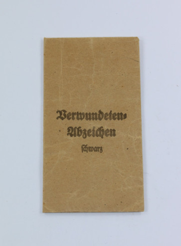 Verleihungstüte Verwundetenabzeichen schwarz, Overhoff & Cie Lüdenscheid - Militaria-Berlin