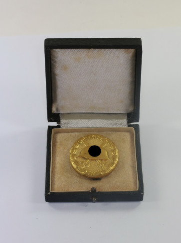 Verwundetenabzeichen in Gold 1939, Hauptmünzamt Wien, im Etui, Hauptmünzamt Wien III. - Militaria-Berlin