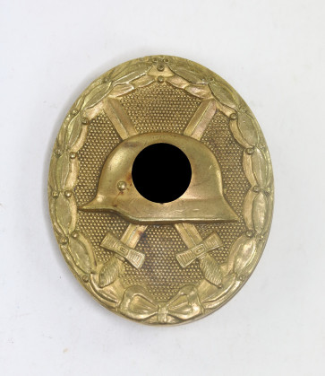 Verwundetenabzeichen in Gold 1939, Hst. 30 (Hauptmünzamt Wien), breite Nadel (!) - Militaria-Berlin