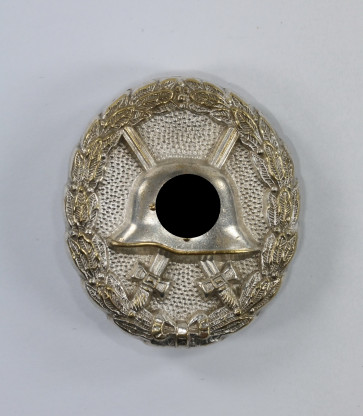 Verwundetenabzeichen in Silber, 1. Form hohl verbödet (!) - Militaria-Berlin