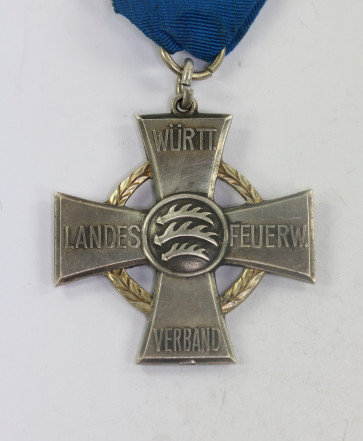 Württemberg, Verdienstkreuz des Württembergischen Landesfeuerwehrverbandes - Für treue Dienste (1927 - 1936) - Militaria-Berlin