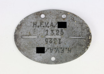 Waffen-SS, Erkennungsmarke H.F.V.A./SS (Haupt- Führsorge und Versorgungsamt der SS) - Militaria-Berlin