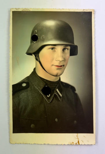 Waffen SS, Coloriertes Portraitfoto - Militaria-Berlin