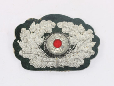  Wehrmacht Heer, Eichenlaubkranz mit Kokarde für die Offiziersschirmmütze - Militaria-Berlin
