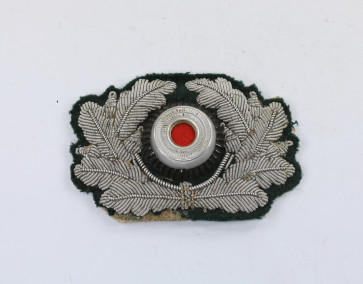 Wehrmacht Heer, Eichenlaubkranz mit Kokarde für die Schirmmütze der Offiziere - Militaria-Berlin