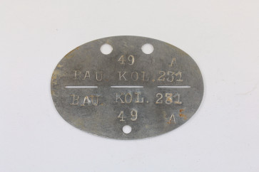 Wehrmacht Heer, Erkennungsmarke Bau Kolonne 231 - Militaria-Berlin