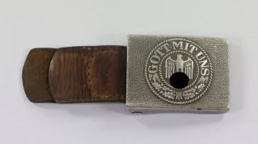 Wehrmacht Heer, Koppelschloss für Mannschaften, Hst. K.u.Q. (Klein & Quenzer, Oberstein), Gott Mit Uns - Militaria-Berlin