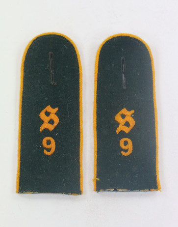 Wehrmacht Heer, Paar frühe Schulterklappen Schützenregiment 9, Aufklärungsabteilung, Mannschaften - Militaria-Berlin