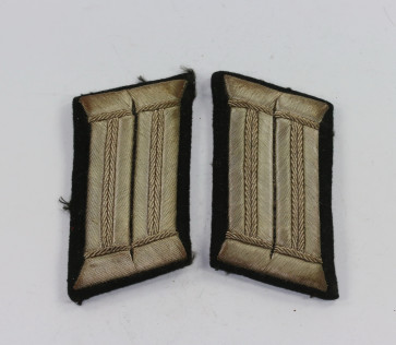 Wehrmacht Heer, Paar Kragenspiegel für einen Pioneer Offizier (Waffenrock) - Militaria-Berlin