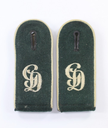 Wehrmacht Heer, Paar Schulterklappen für Mannschaften im Infanterie Regiment Großdeutschland (GD) - Militaria-Berlin