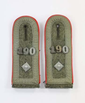 Wehrmacht Heer, Paar Schulterklappen Feldwebel, Sturmgeschütz Abteilung 190 - Militaria-Berlin
