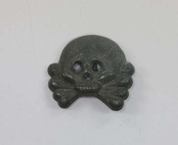 Wehrmacht Heer, Totenkopf Auflage für Panzer Kragenspiegel - Militaria-Berlin