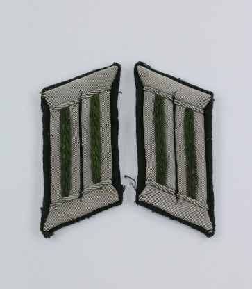 Wehrmacht Heer, Paar Kragenspiegel für Offiziere Jäger/Gebirgsjäger - Militaria-Berlin
