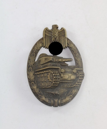  Panzerkampfabzeichen in Bronze, Fritz Zimmermann, Stuttgart, Typ B - Militaria-Berlin