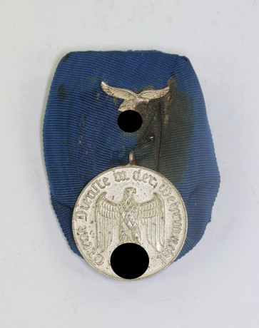  Wehrmachtsdienstauszeichnung für 4 Jahre, in der Luftwaffe, Bleckmann Celle Abzeichen, an Einzelspange - Militaria-Berlin