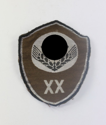 Weiblicher Reichsarbeitsdienst (RAD), Ärmelschild "XX" für Mannschaften (Alpenland Innsbruck)  - Militaria-Berlin