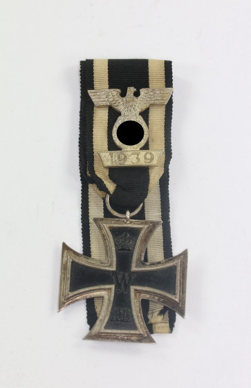 Wiederholungsspange 2. Klasse 1939, 1. Form, Börger & Co., Berlin (Buntmetall) + Eisernes Kreuz 2. Klasse 1914 - Militaria-Berlin