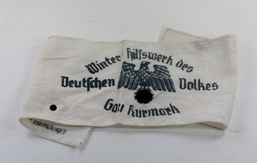 Winterhilfswerk (WHW), Armbinde Gau Kurmark - Militaria-Berlin