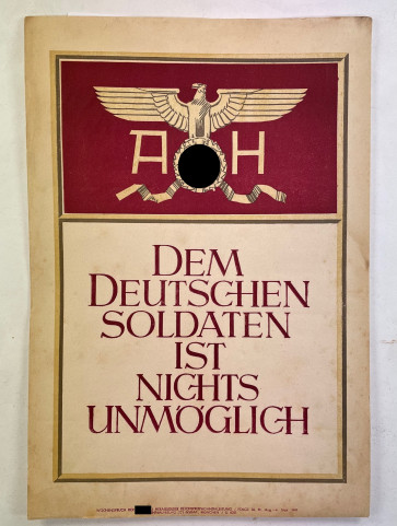 Wochenspruch der NSDAP. Dem Deutschen Soldst ist nichts unmöglich - Militaria-Berlin