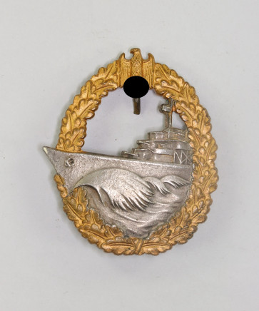 Zerstörer Kriegsabzeichen, Friedrich Linden, Lüdenscheid (FLL), Variante (!) - Militaria-Berlin