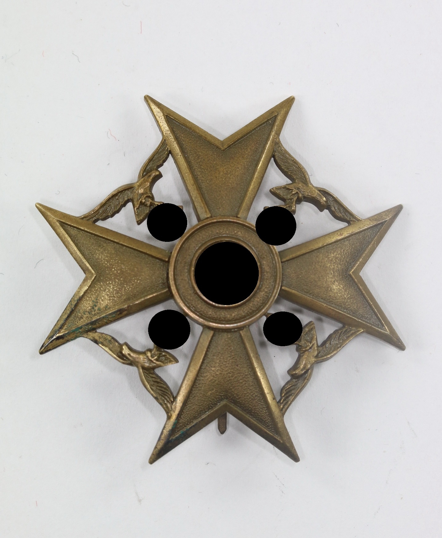 3 Spanienkreuz in Bronze, Godet einteilig – Bild 1