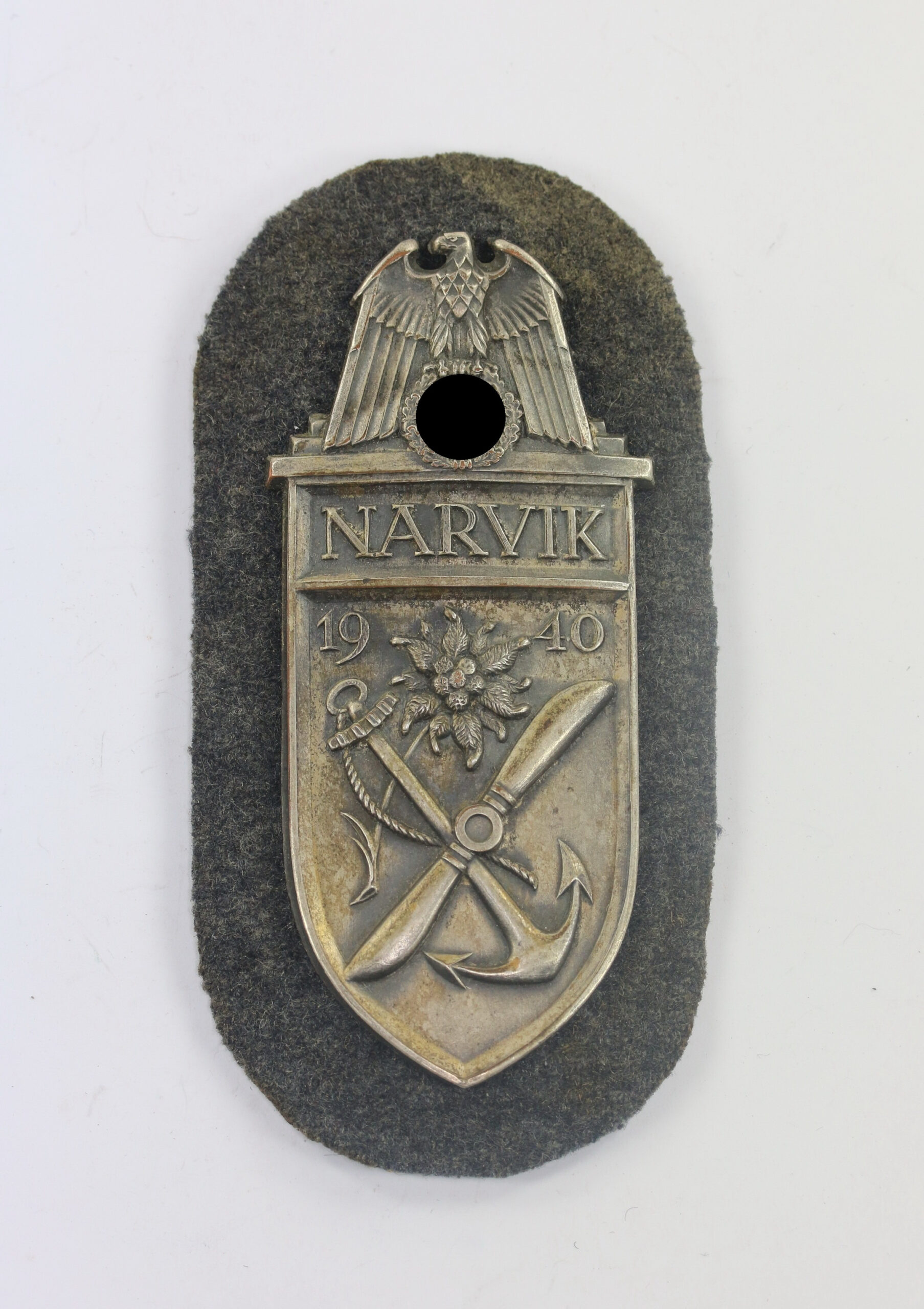  Narvikschild auf Luftwaffenstoff (!), Cupal (!) Typ 1 (!) C.E. Juncker, Berlin – Bild 1