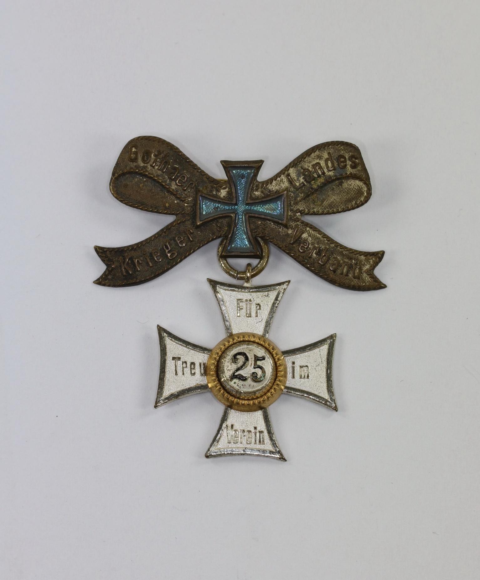 Abzeichen, Gothaer Landes Kriegerverein für Treue im Verein 25 – Bild 1
