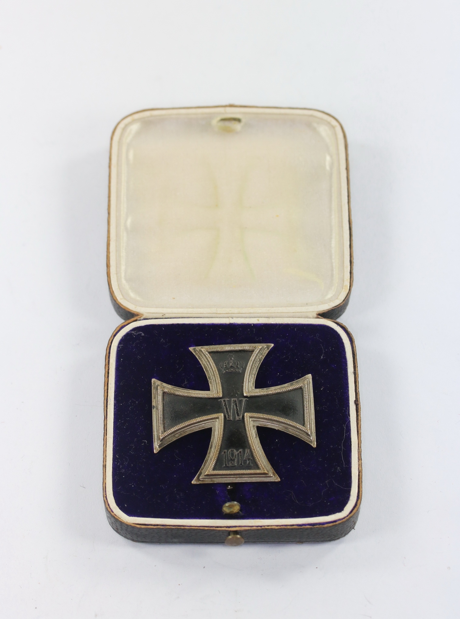 Eisernes Kreuz 1. Klasse 1914, Carl Dillenius Quadraht Punze, im frühen Etui – Bild 1