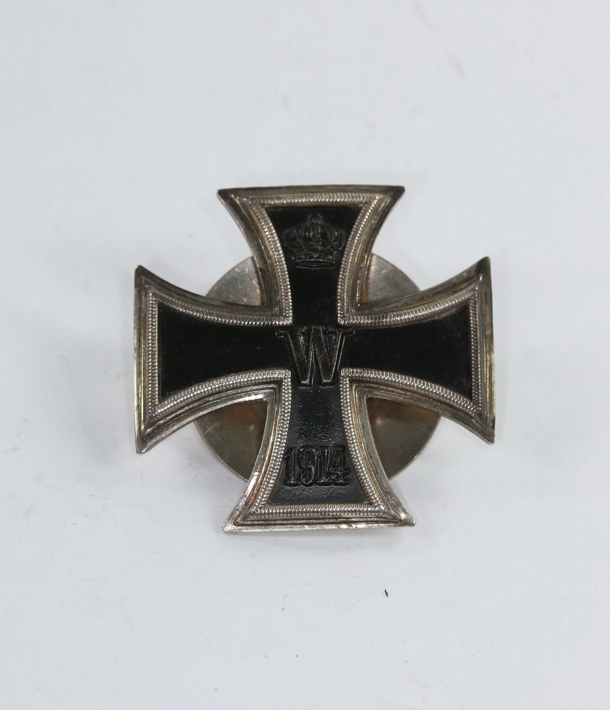 Eisernes Kreuz 1. Klasse 1914, Deutscher Offiziers Verein, an Scheibe und Mutter, Silber 800 – Bild 1