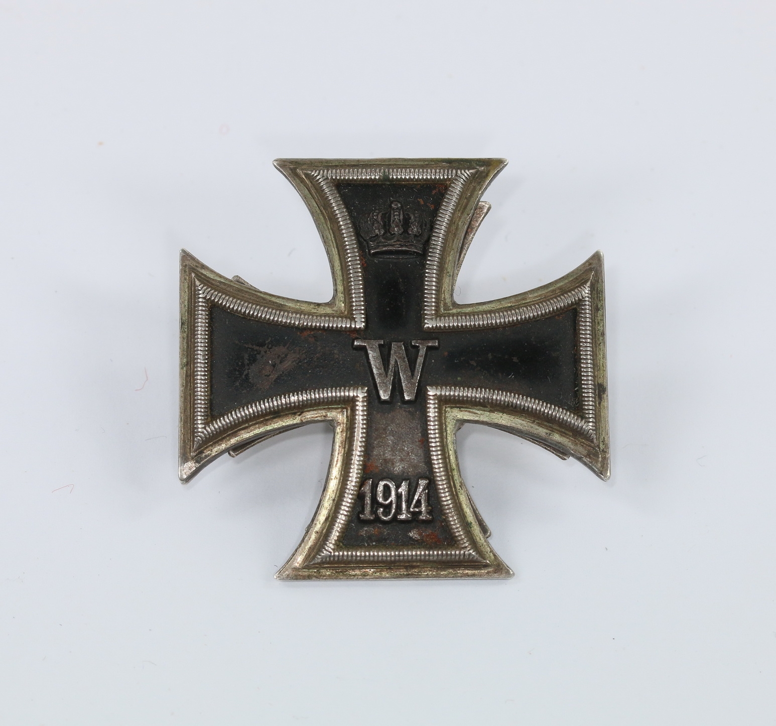 eisernes_kreuz_1 Eisernes Kreuz 1. Klasse 1914, Hst. Meybauer (Wappen), Silber an Scheibe und Mutter – Bild 1