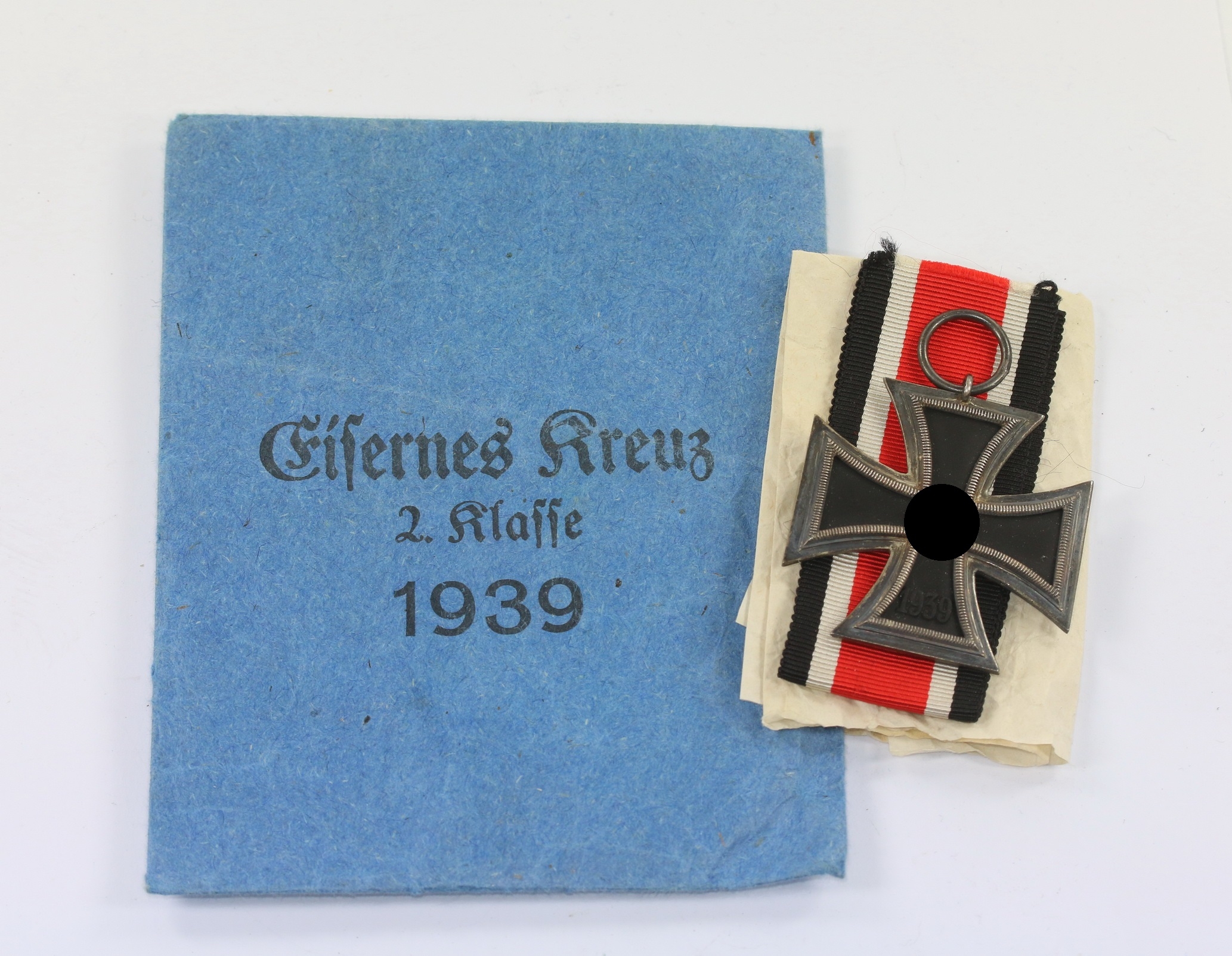 Eisernes Kreuz 2. Klasse 1939, in Verleihungstüte Eugen Schmidhäusler Pforzheim – Bild 1