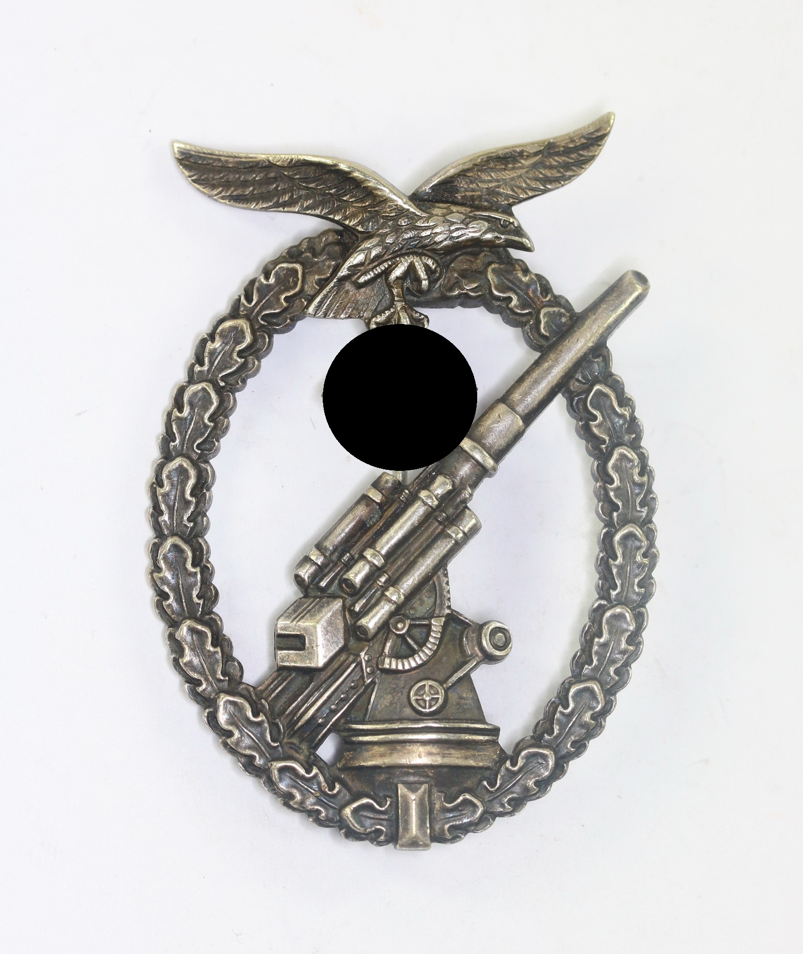  Flak Kampfabzeichen der Luftwaffe, Ball Hinge (Kugel Bock), Buntmetall – Bild 1