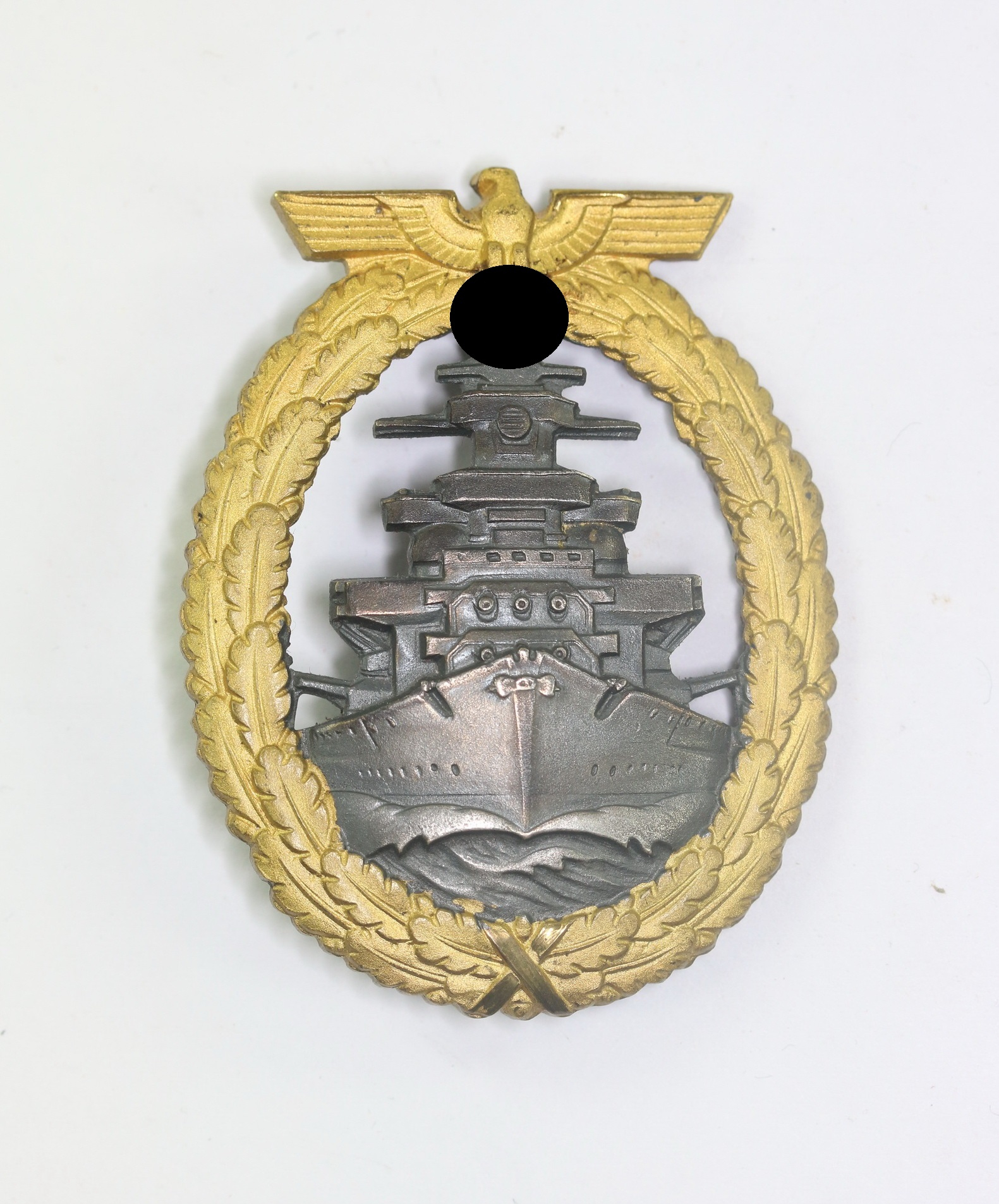 flottenkriegsabzeichen_hst Flottenkriegsabzeichen, Hst. Schwerin Berlin (Buntmetall) – Bild 1