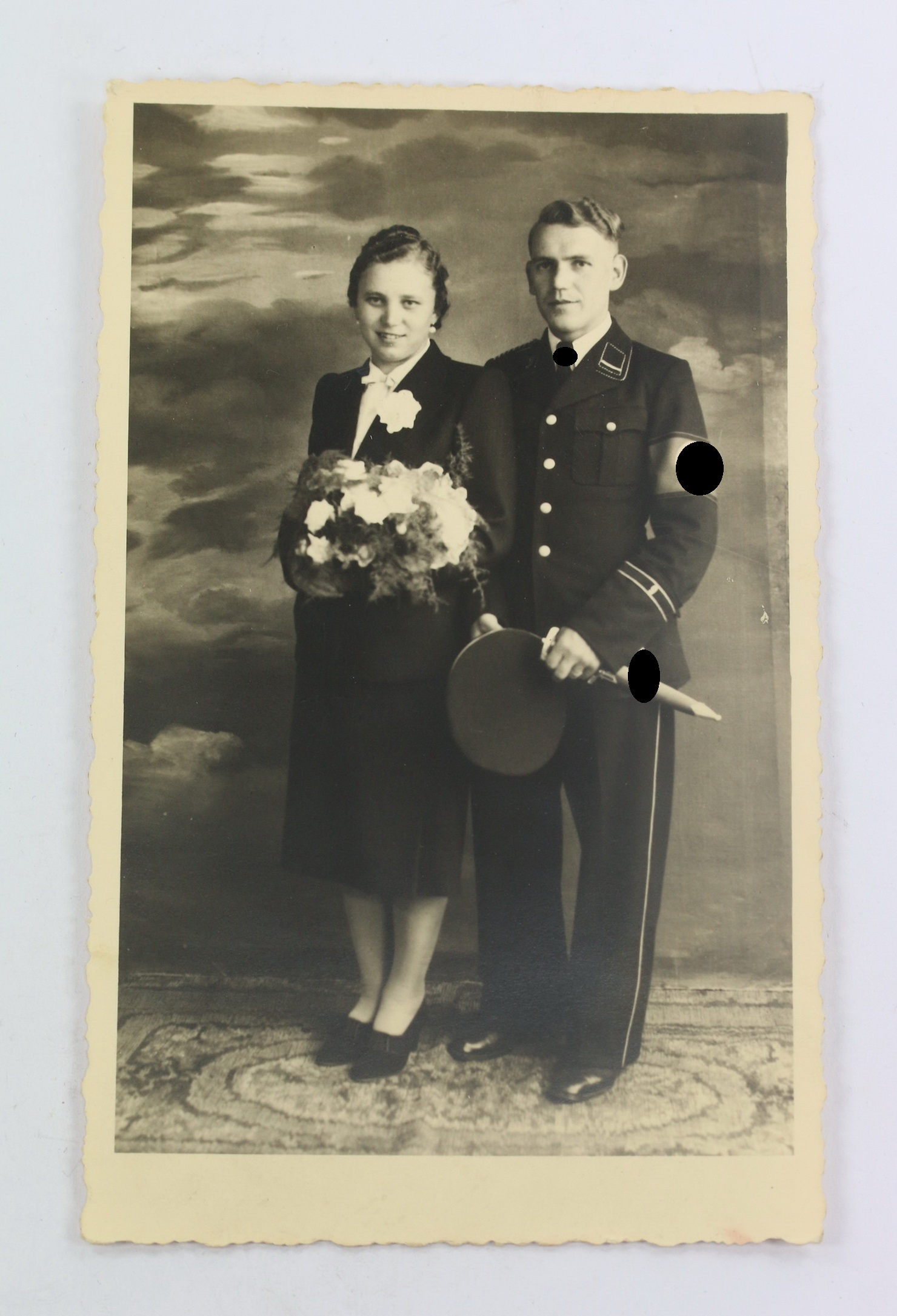 Foto, Allgemeine SS, Standarte 9 ( Fuss-Standarte Stettin ), Führer mit Kettendolch – Bild 1