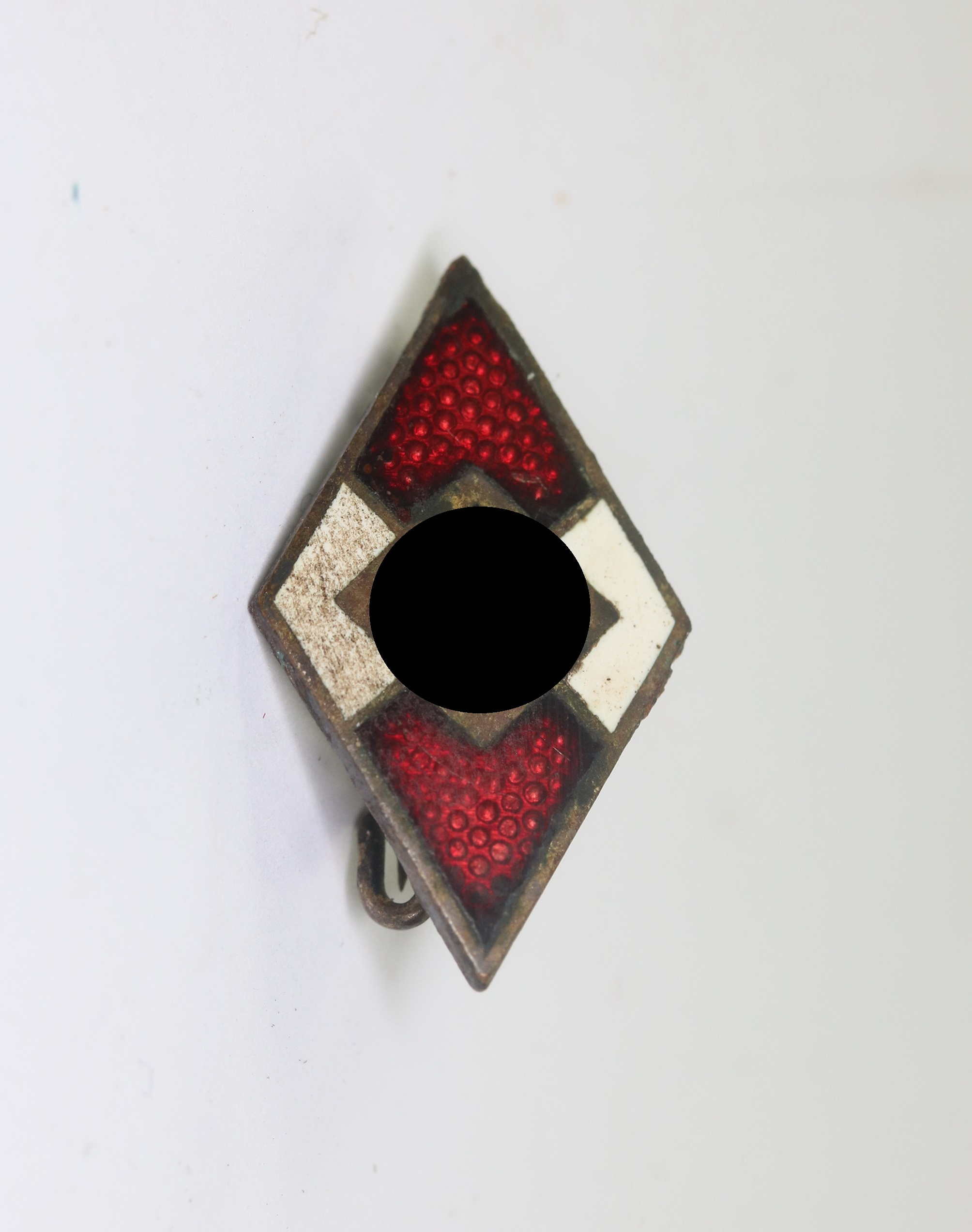 hitlerjugend_hj_mitgliedsabzeichenraute_hst Hitlerjugend (HJ), Mitgliedsabzeichen/Raute, Hst. RZM M1/159 (Hans Doppler, Wels) – Bild 1