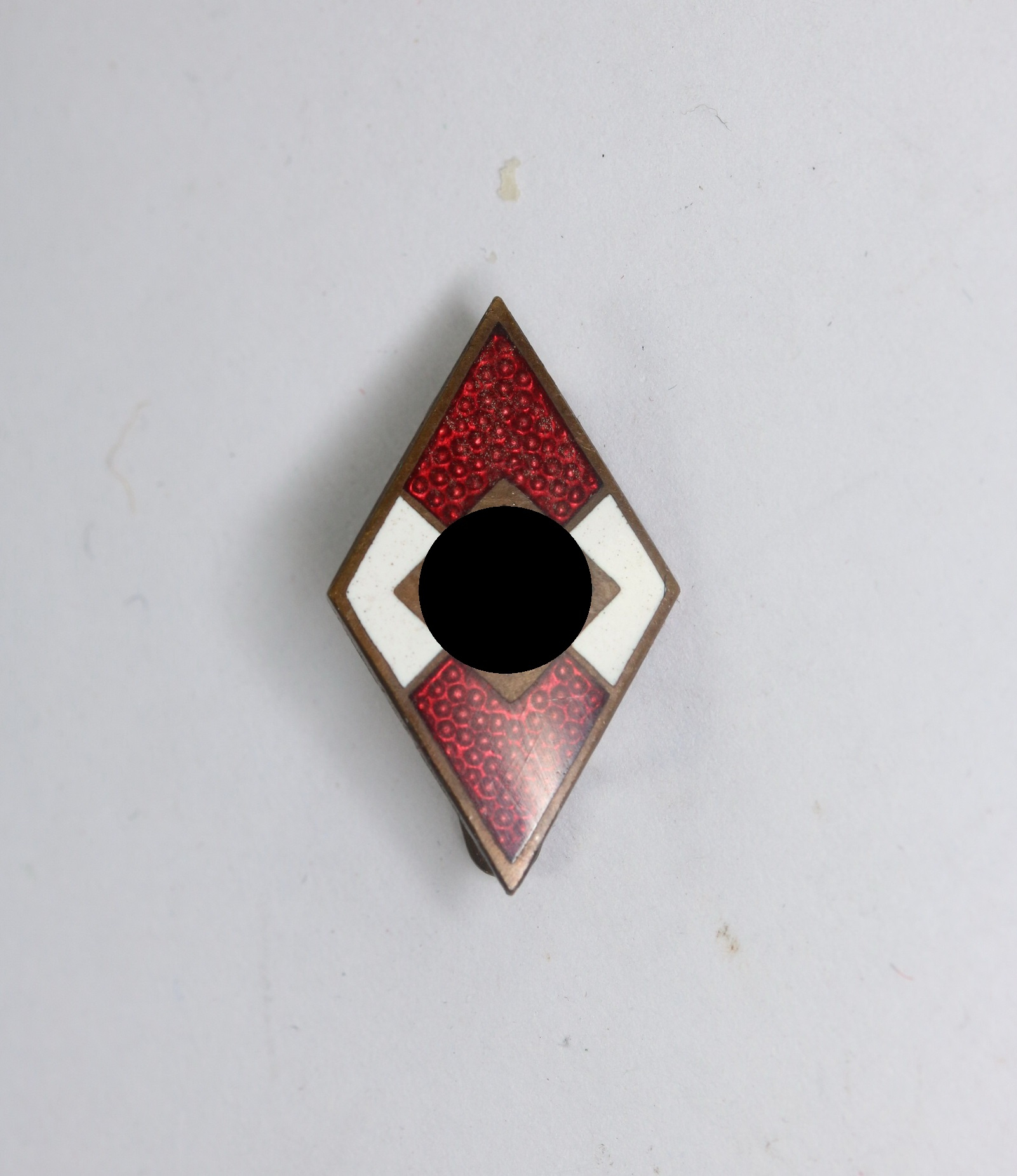 hitlerjugend_hj_mitgliedsabzeichenraute_hst Hitlerjugend (HJ), Mitgliedsabzeichen/Raute, Hst. RZM M1/159 (Hans Doppler, Wels) – Bild 1