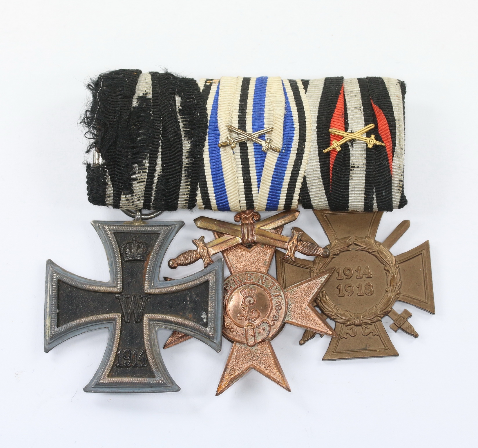 img_1978_bildgr_e_ndern_2 Ordenschnalle, Eisernes Kreuz 2. Klasse 1914, Bayern Militärverdienstkreuz 3. Klasse mit Schwertern, Ehrenkreuz für Frontkämpfer