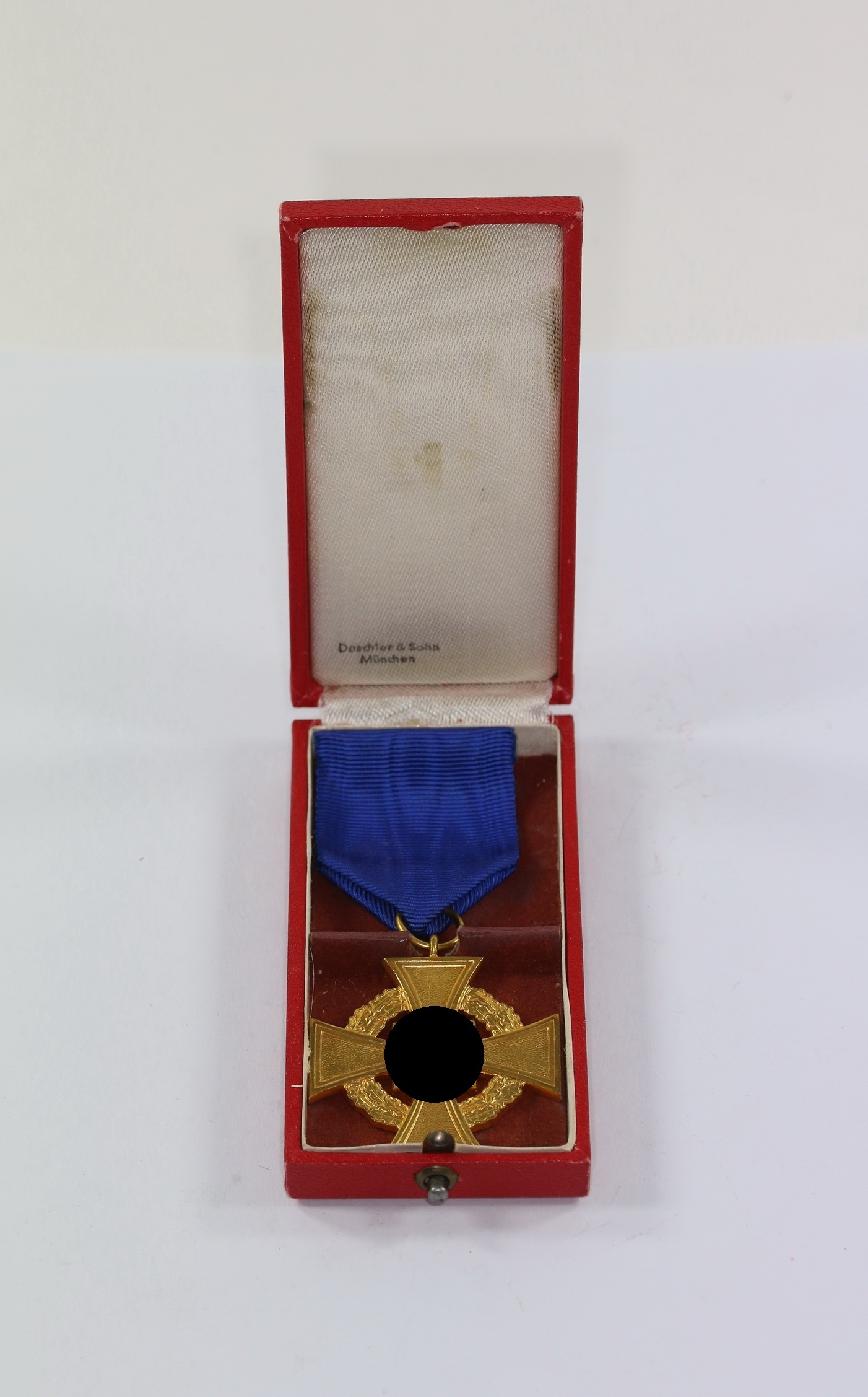 img_2473_bildgr_e_ndern_1_1 Treudienstehrenzeichen in Gold (40 Jahre), im Etui, Deschler & Sohn – Bild 1