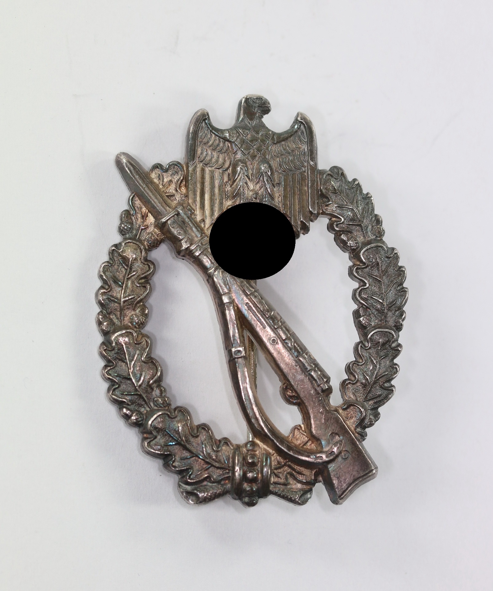 Infanterie Sturmabzeichen in Silber, Hst. W, Buntmetall, massiv (!) – Bild 1