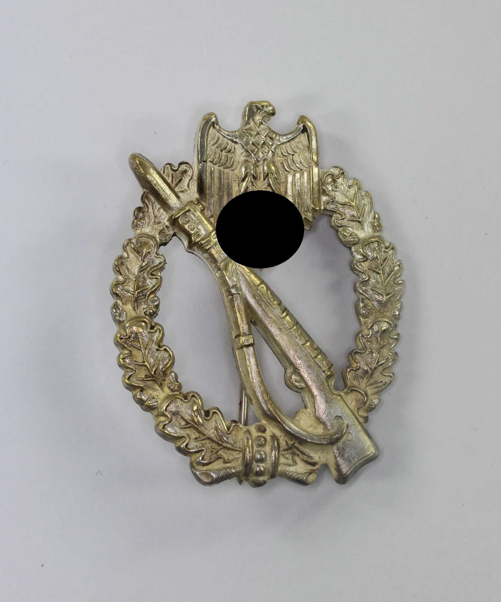  Infanterie Sturmabzeichen in Silber, Hst. W, Buntmetall, massiv (!) – Bild 1