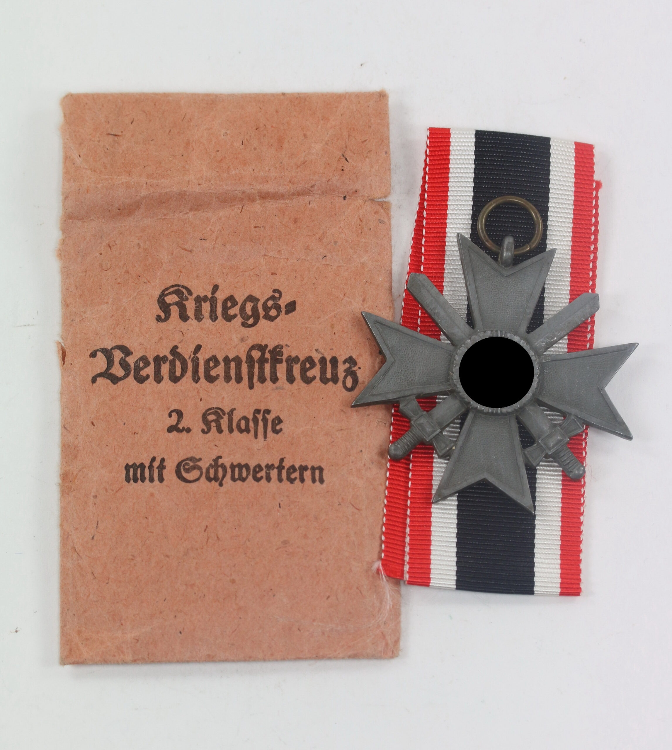 kriegsverdienstkreuz_2 Kriegsverdienstkreuz 2. Klasse mit Schwertern, in Verleihungstüte Ph. Türks Wwe Wien 107 – Bild 1