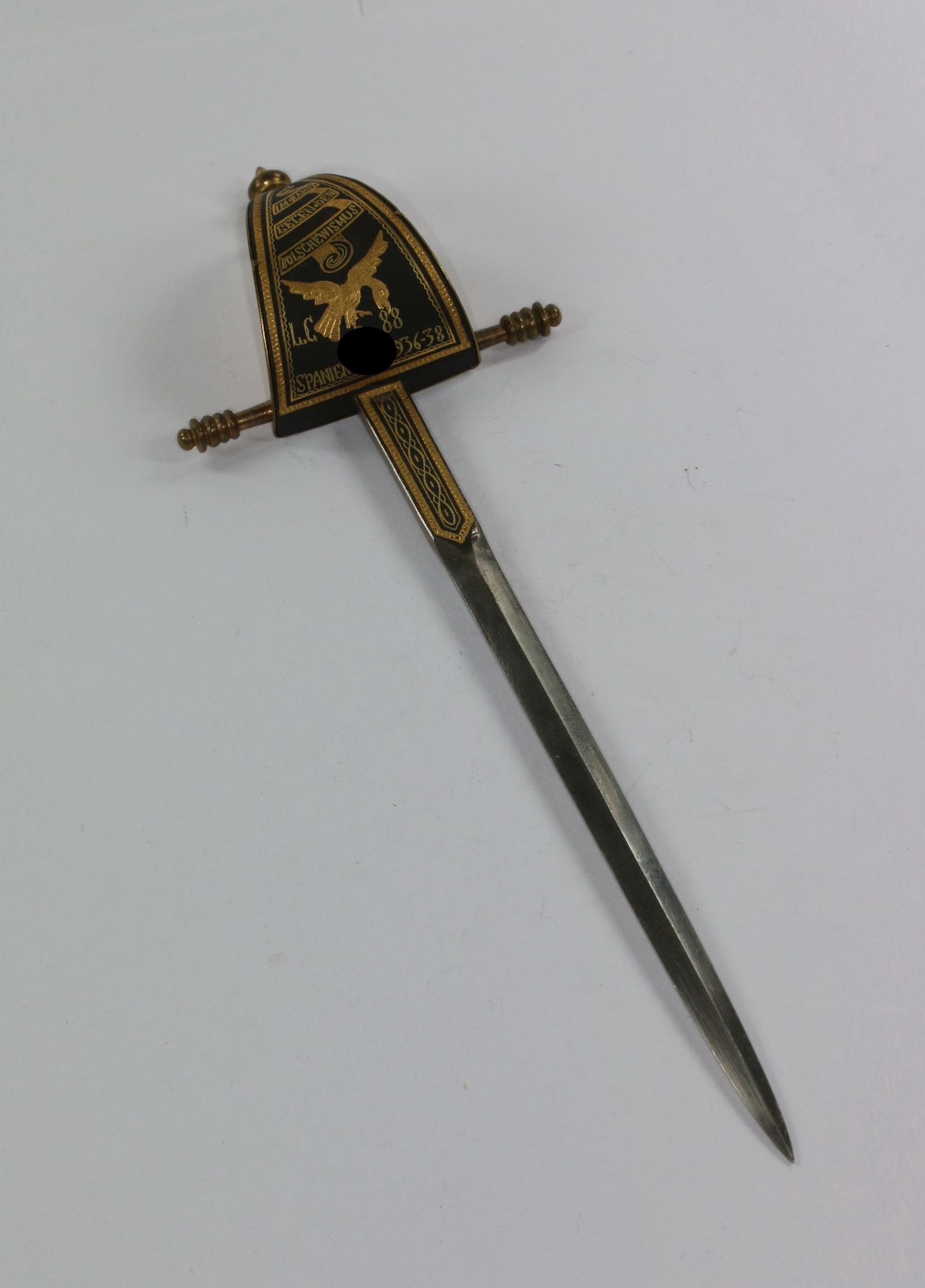 Legion Condor, Miniatur Dolch / Brieföffner - Im Kampf gegen den Bolschiewismus Spanien 1936 -38 – Bild 1
