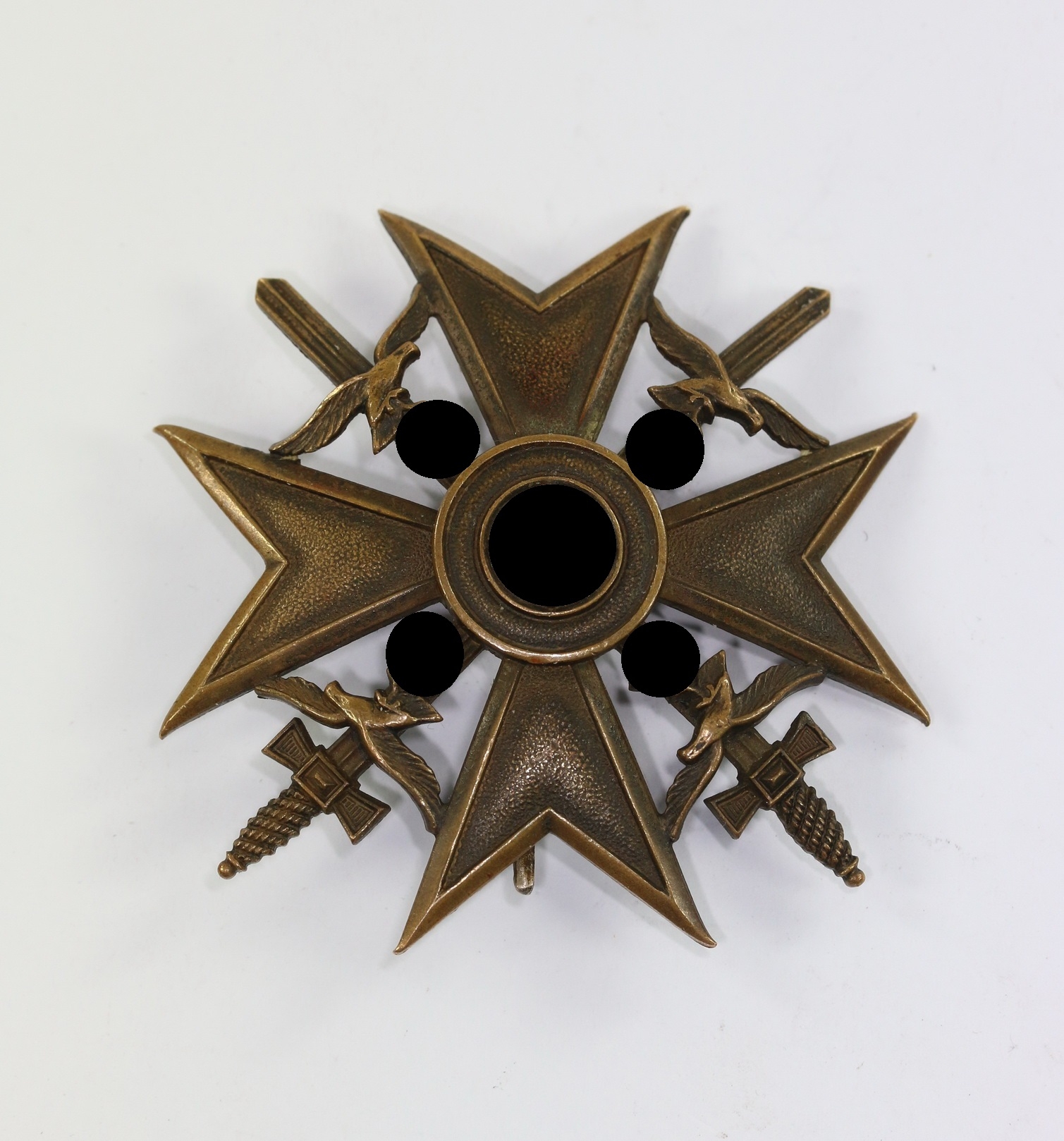 legion_condor_spanienkreuz_in_bronze_mit_schwerterm_hersteller_fr_sedlatzek_berlin_s Spanienkreuz in Bronze mit Schwerterm, Hst. FR Sedlatzek Berlin S.W. 68 – Bild 1