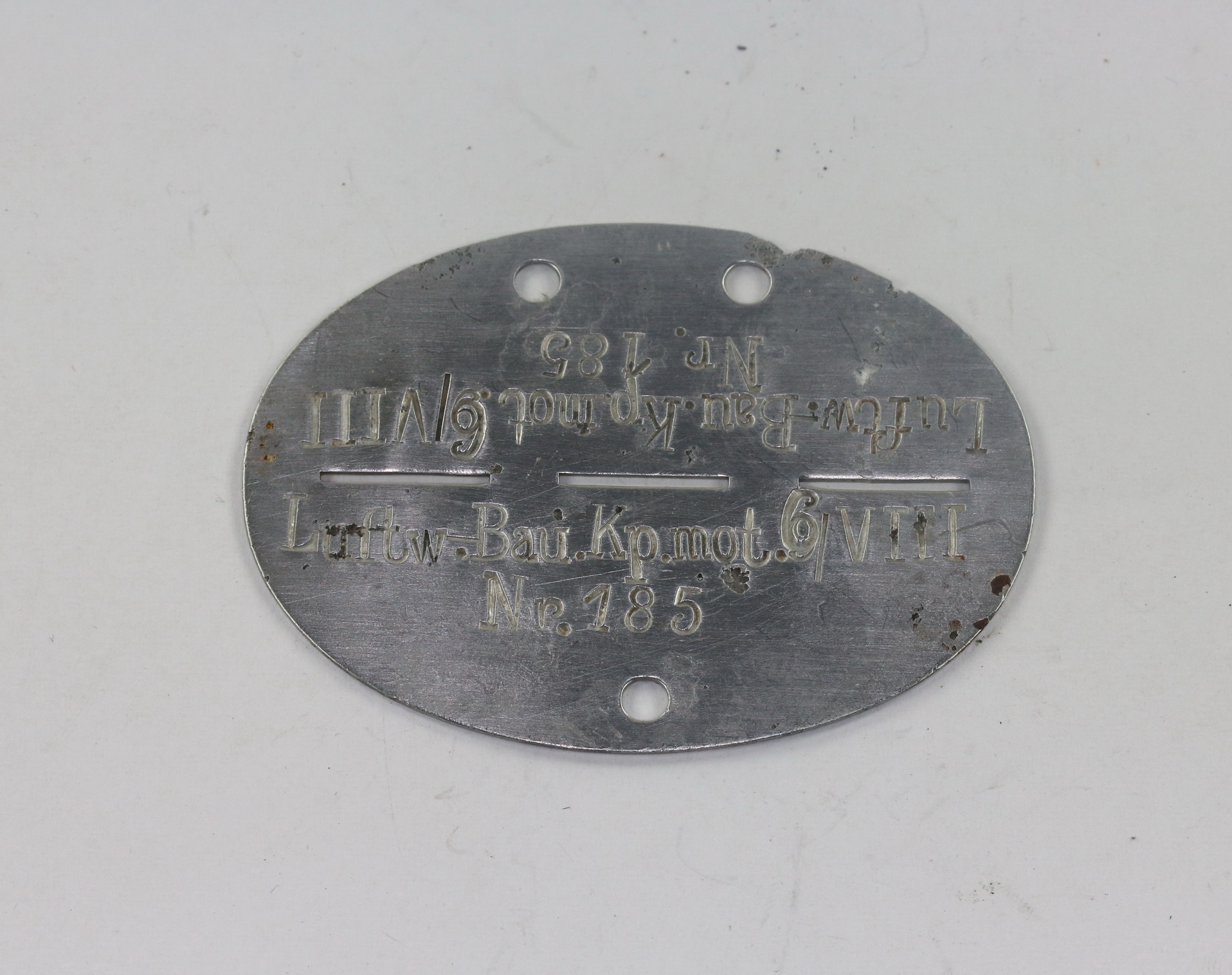 luftwaffe_erkennungsmarke_luftwaffen_bau_kompanie_motorisiert_6_luftgat_viii_breslau_1_ Luftwaffe, Erkennungsmarke Luftwaffen Bau Kompanie motorisiert 6 Luftgat VIII (Breslau) – Bild 1