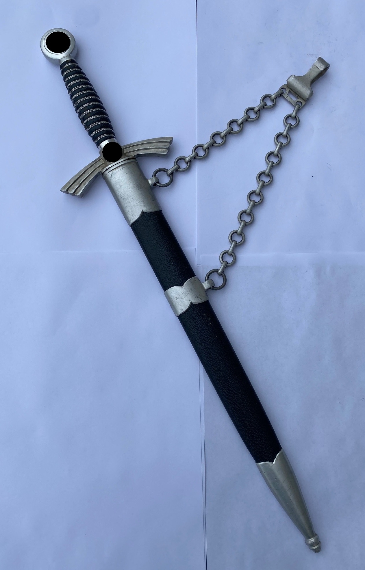 luftwaffen_borddolch_hst Luftwaffen Borddolch, Hst. Original Eickhorn Solingen, Aluminium – Bild 1