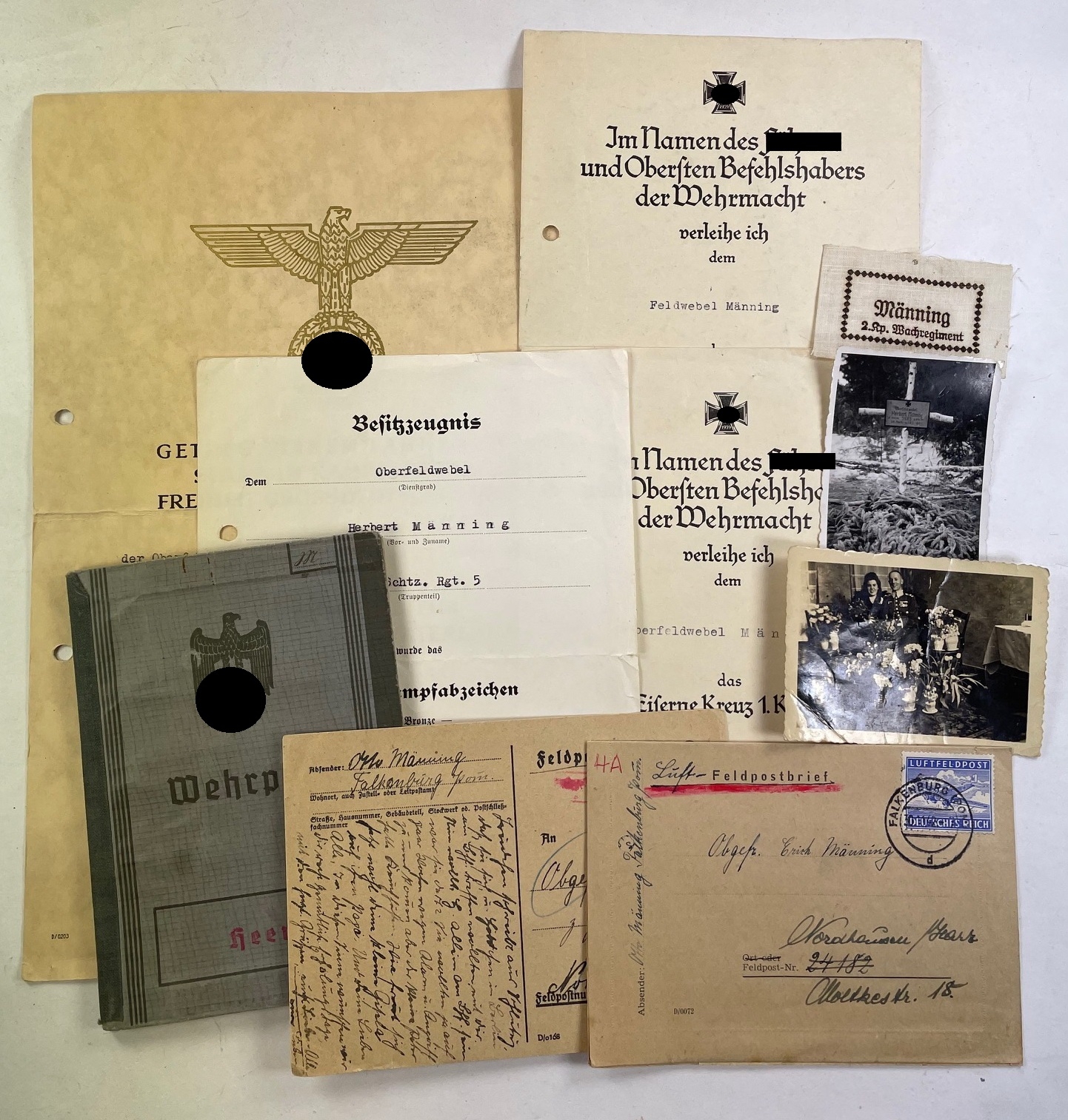 nachlass_panzergrenadier__urkunden_wehrpa_1__1 Nachlass Panzergrenadier - Urkunden + Wehrpaß – Bild 1