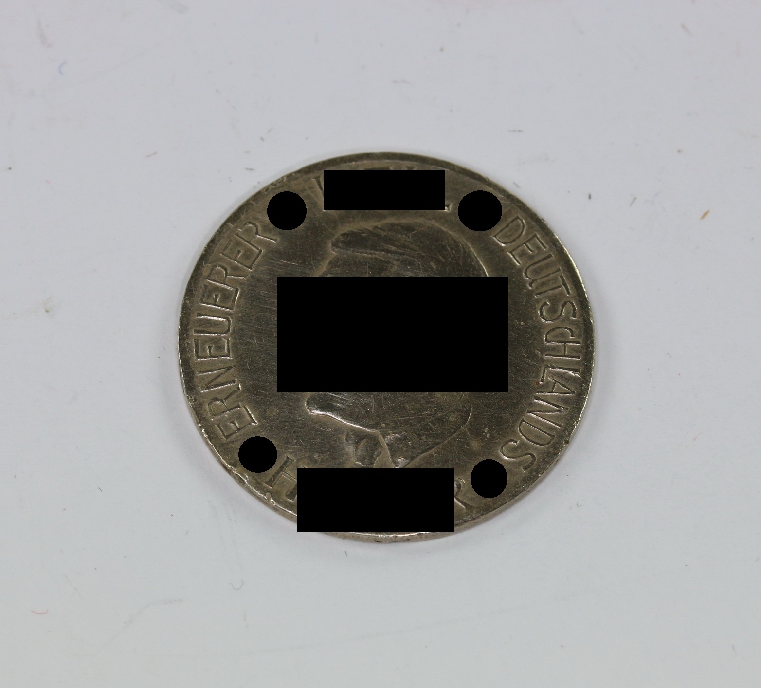 NSDAP Medaille / Opferspange - Heil Hitler Erneuerer Deutschlands auch ich hab mitgeholfen – Bild 1