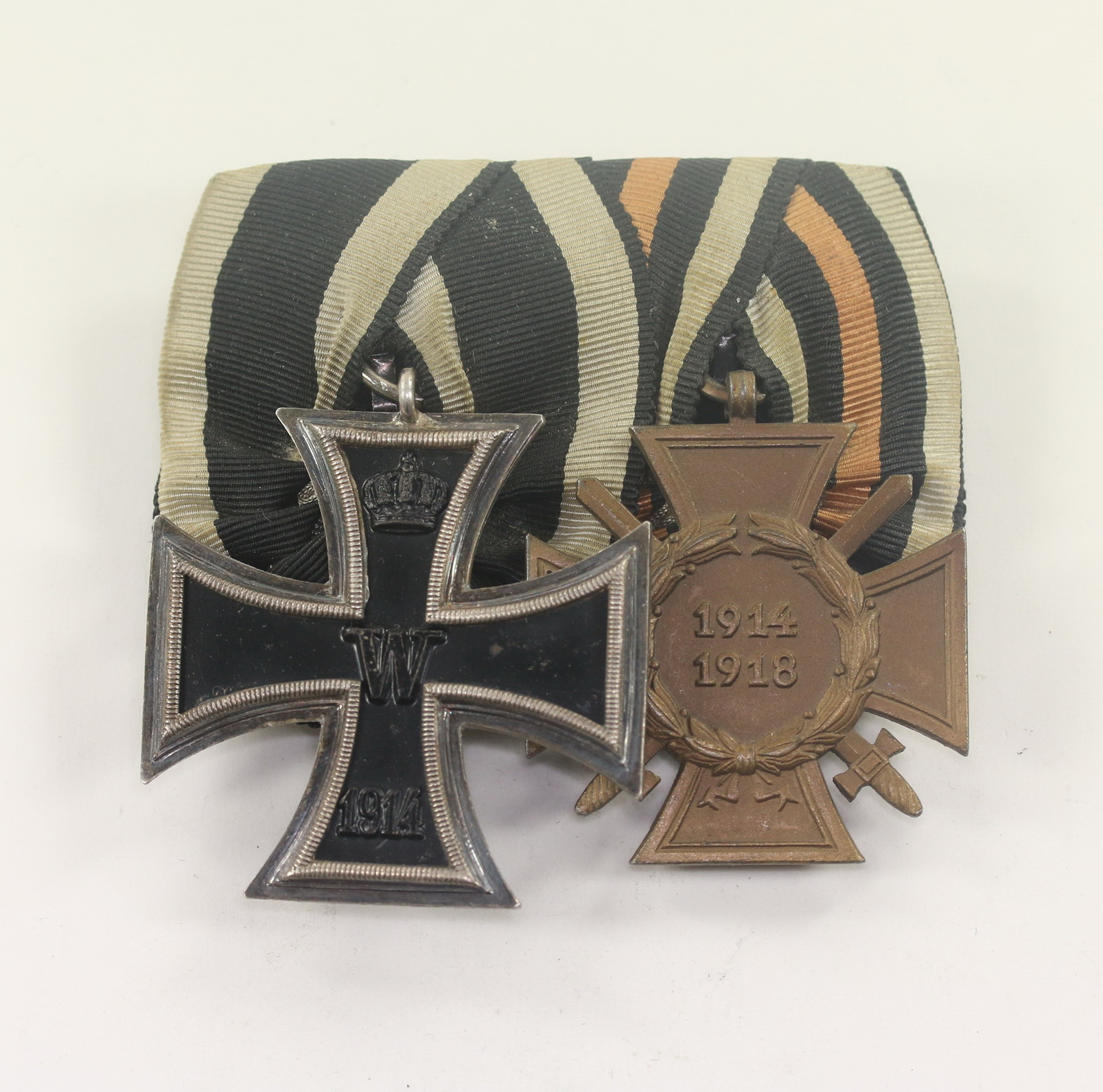 Ordensschnalle 2X, EK-2 1914, Ehrenkreuz für Frontkämpfer – Bild 1