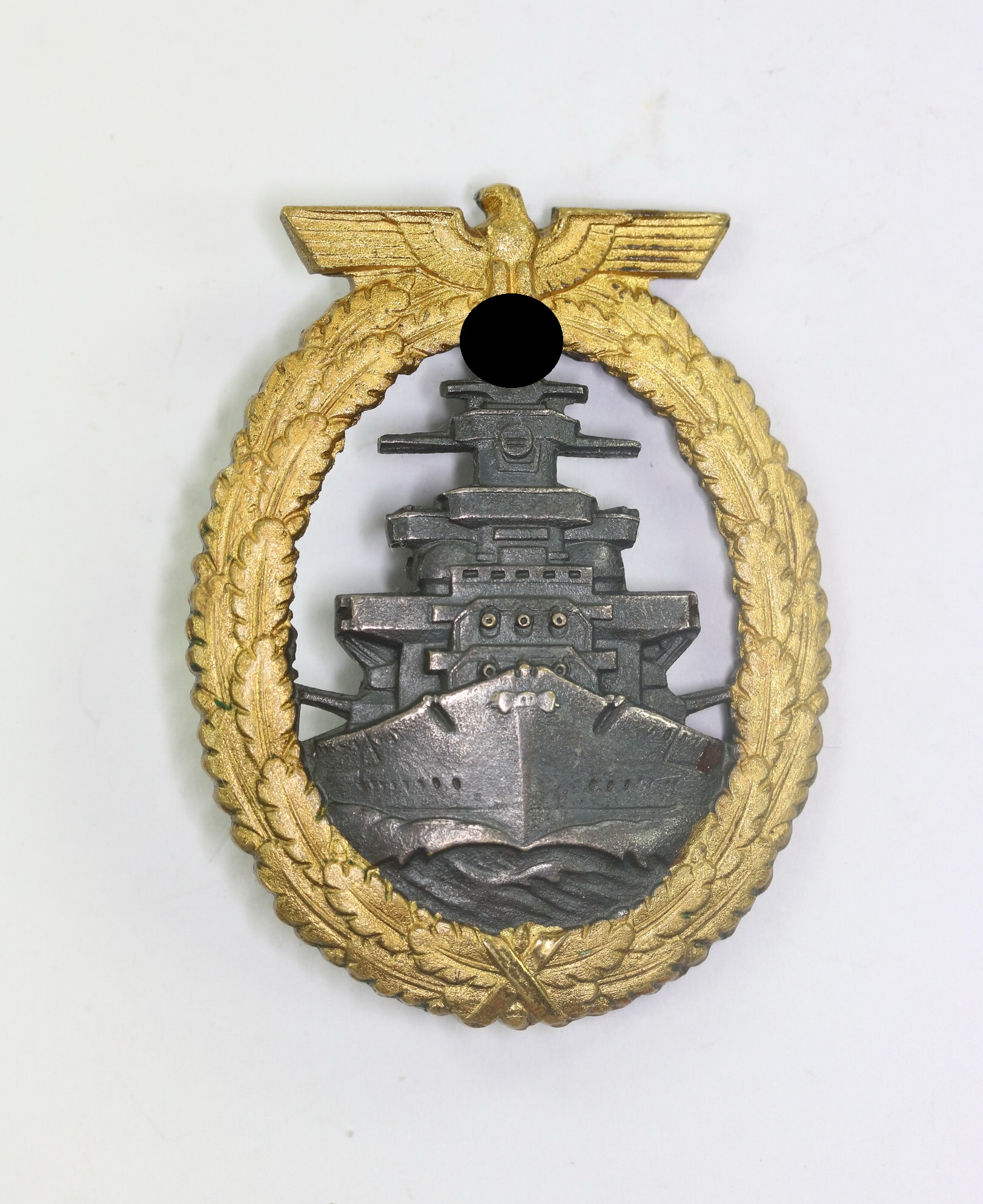 original_flottenkriegsabzeichen_hst Flottenkriegsabzeichen, Hst. Schwerin Berlin (Buntmetall) – Bild 1