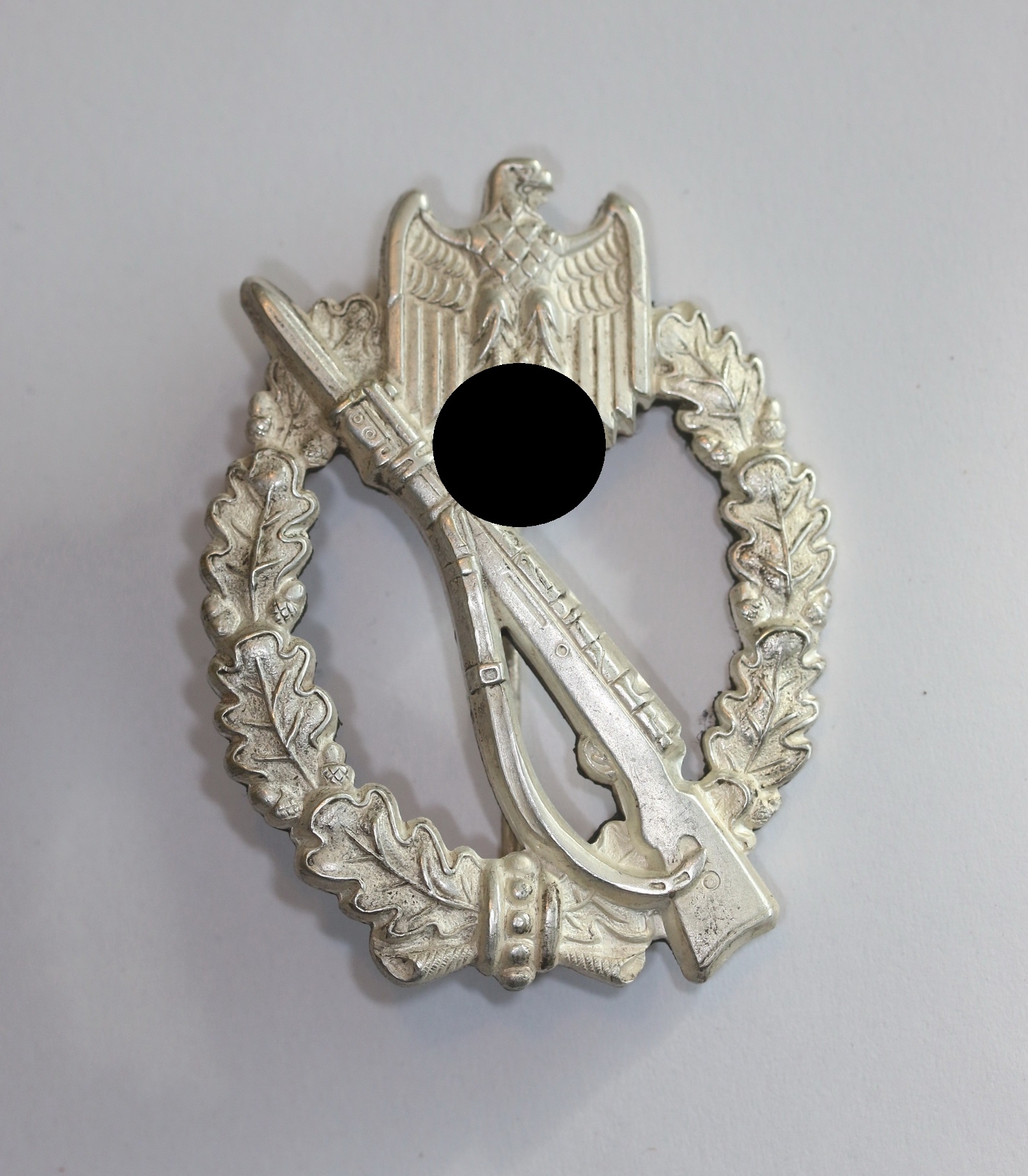  Infanterie Sturmabzeichen in Silber, Hst. W, Buntmetall, massiv (!) – Bild 1